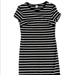 Black and white stripped dress